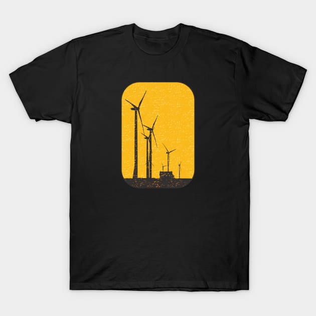 Windmill Scribble T-Shirt by M. Pidgeon Design